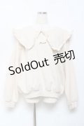 axes femme POETIQUE / フリルビッグカラーカットプルオーバー M 生成り Y-25-10-18-090-AX-TO-SZ-ZY