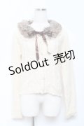 axes femme / 襟ファーカーディガン M 生成り Y-25-10-18-091-AX-TO-SZ-ZY