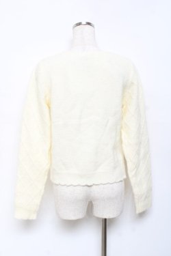 画像2: axes femme POETIQUE / ドットジャガードニットプル M キナリ Y-25-10-18-092-AX-TO-SZ-ZY