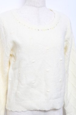 画像3: axes femme POETIQUE / ドットジャガードニットプル M キナリ Y-25-10-18-092-AX-TO-SZ-ZY