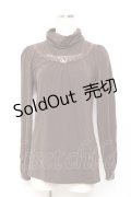 axes femme / タートルネックレースインナープルオーバー M 茶 Y-25-10-18-097-AX-TO-SZ-ZY