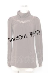 axes femme / タートルネックレースインナープルオーバー M 茶 Y-25-10-18-097-AX-TO-SZ-ZY