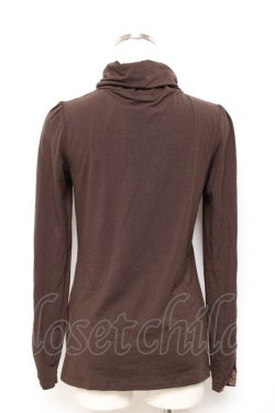 画像2: axes femme / タートルネックレースインナープルオーバー M 茶 Y-25-10-18-097-AX-TO-SZ-ZY
