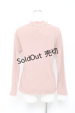 画像2: axes femme / バイカラーメロー袖レースプルオーバー F オレンジ Y-25-10-18-100-AX-TO-SZ-ZY