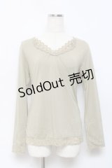 axes femme / ストーンつきインナープルオーバー M グリーン Y-25-10-18-103-AX-TO-SZ-ZI