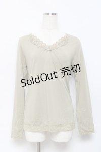 axes femme / ストーンつきインナープルオーバー M グリーン Y-25-10-18-103-AX-TO-SZ-ZI