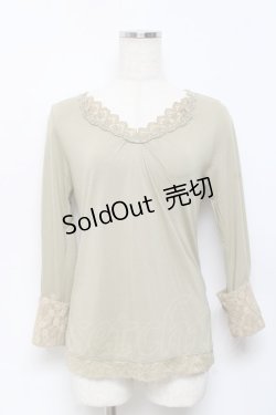 画像3: axes femme / ストーンつきインナープルオーバー M グリーン Y-25-10-18-103-AX-TO-SZ-ZI