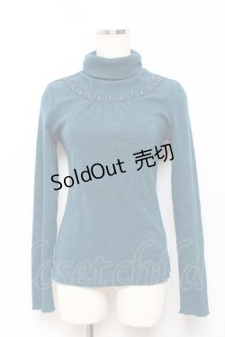 画像1: axes femme / パール使いリブタートル M グリーン Y-25-10-18-105-AX-TO-SZ-ZI