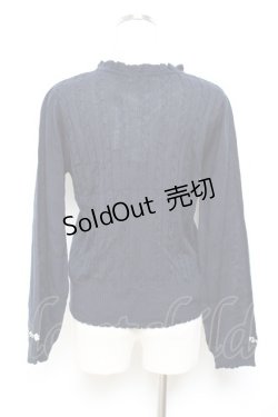 画像2: axes femme / お花刺繍ニットプルオーバー M コン Y-25-10-18-108-AX-TO-SZ-ZY