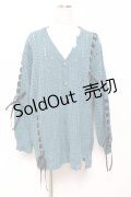 axes femme POETIQUE / レースアップデザインカーディガン M Bグリーン Y-25-10-18-109-AX-TO-SZ-ZY