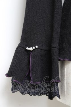 画像3: axes femme / 袖レース配色メローフリルプルオーバー F 黒 Y-25-10-18-110-AX-TO-SZ-ZY