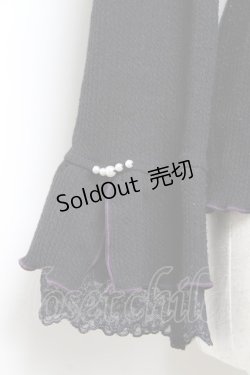 画像3: axes femme / 袖レース配色メローフリルプルオーバー F 黒 Y-25-10-18-110-AX-TO-SZ-ZI