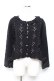 画像1: axes femme / はしごリボンパールニットカーディガン M 黒 Y-25-10-18-114-AX-TO-SZ-ZY (1)