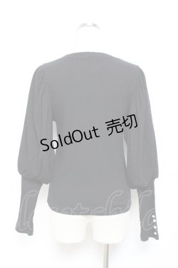 画像2: axes femme POETIQUE / ボリューム袖リブカット  黒 Y-25-10-18-115-AX-TO-SZ-ZY