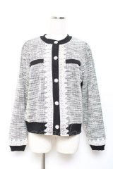 axes femme /  ツイードトップス  グレー Y-25-10-18-116-AX-TO-SZ-ZY