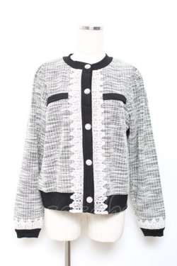 画像1: axes femme /  ツイードトップス  グレー Y-25-10-18-116-AX-TO-SZ-ZY