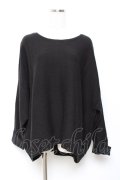axes femme / バックリボンドルマンニット M 黒 Y-25-10-18-118-AX-TO-SZ-ZY
