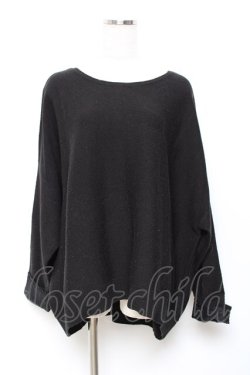 画像1: axes femme / バックリボンドルマンニット M 黒 Y-25-10-18-118-AX-TO-SZ-ZY