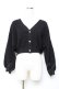 画像1: axes femme / バルーン袖ショート丈ニットカーディガン M 黒 Y-25-10-18-119-AX-TO-SZ-ZY (1)