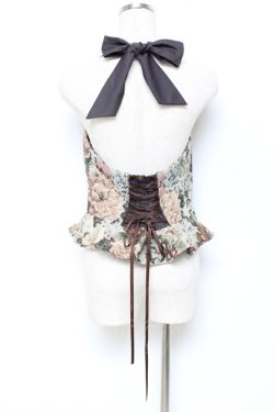 画像2: axes femme POETIQUE / ペプラムゴブランベスト M キナリ Y-25-10-18-121-AX-TO-SZ-ZY