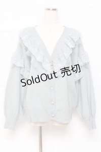 Rojita / レースフリルニットカーデ M ミント Y-25-10-18-123-LO-TO-SZ-ZY
