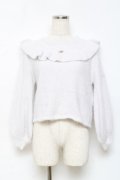 evelyn / バラモチーフシャギーニット  オフ Y-25-10-18-125-LO-TO-SZ-ZY