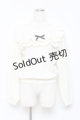 Ank Rouge / ヨークフリルプルオーバー M 白 Y-25-10-18-126-CA-TO-SZ-ZY