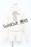 F i.n.t / シフォンリボンスウェットパーカー F クリーム Y-25-10-18-127-CA-TO-SZ-ZY