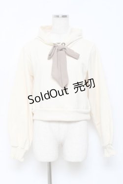 画像1: F i.n.t / シフォンリボンスウェットパーカー F クリーム Y-25-10-18-127-CA-TO-SZ-ZY