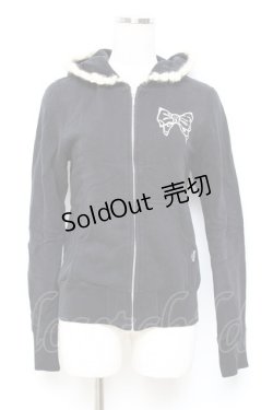 画像1: Emily Temple cute / ロゴ刺繍パーカー  黒 Y-25-10-18-128-ET-TO-SZ-ZY