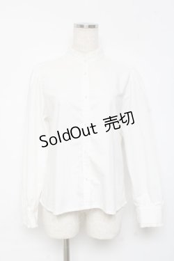 画像1: Fi.n.t / フリル使いスタンドカラーシャツ F 白 Y-25-10-18-137-CA-BL-SZ-ZY