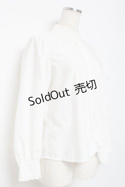 画像3: Fi.n.t / フリル使いスタンドカラーシャツ F 白 Y-25-10-18-137-CA-BL-SZ-ZY