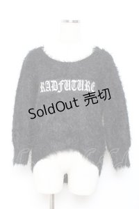 GLAD NEWS / ワッペンモヘアニット  黒 Y-25-10-18-140-GL-TO-SZ-ZY