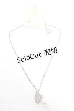 画像2: axes femme / パール×蝶ネックレス  シルバー Y-25-10-18-002-AX-AC-SZ-ZY