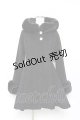 Rojita / バックリボンフーディーコート M 黒 Y-25-10-18-150-LO-CO-SZ-ZY