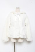 Amavel / Fluffy Jewels Bunnyうさみみファーアウター F 白 Y-25-10-18-152-CA-JA-SZ-ZY