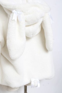 画像3: Amavel / Fluffy Jewels Bunnyうさみみファーアウター F 白 Y-25-10-18-152-CA-JA-SZ-ZY