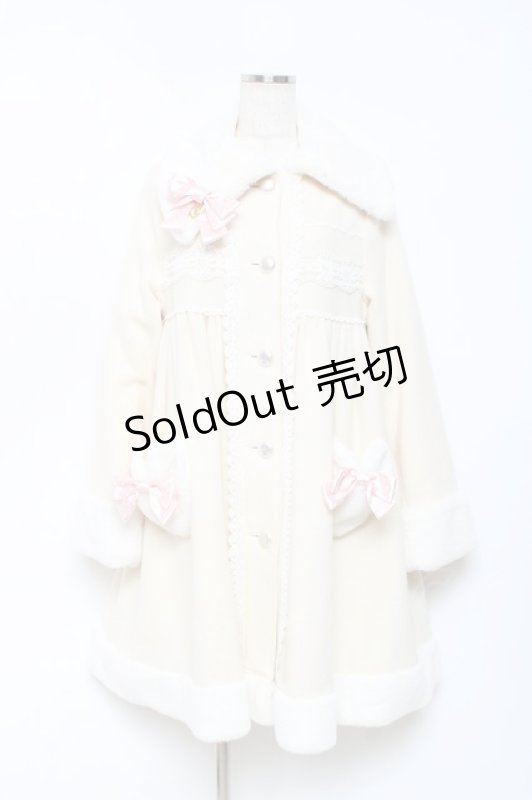 画像1: BABY,THE STARS SHINE BRIGHT / ドットリボンハートマーガレットコート  アイボリー Y-25-10-18-154-BA-CO-SZ-ZT0205S (1)