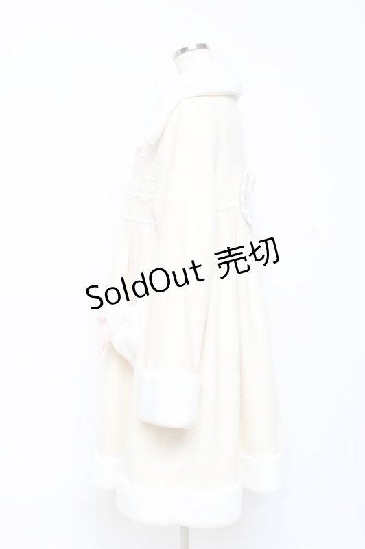 画像2: BABY,THE STARS SHINE BRIGHT / ドットリボンハートマーガレットコート  アイボリー Y-25-10-18-154-BA-CO-SZ-ZT0205S (2)