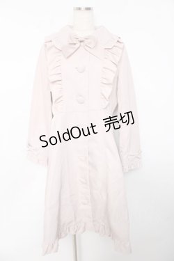 画像1: axes femme kawaii / ガーリーリボントレンチコート M ピンク Y-25-10-18-156-AX-CO-SZ-ZY