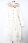 画像1: axes femme / 天体刺繍フード付コート M 生成り Y-25-10-18-157-AX-CO-SZ-ZY (1)