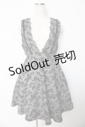 axes femme / 柄入りチェックジャンスカ  灰 Y-25-10-18-158-AX-OP-SZ-ZY