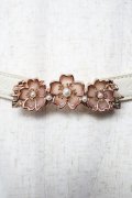 axes femme / 桜モチーフステンドゴムベルト  生成り Y-25-10-18-025-AX-ZA-SZ-ZY