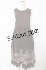 axes femme / バラフレームワンピース M 茶 Y-25-10-18-161-AX-OP-SZ-ZI