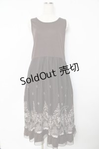 axes femme / バラフレームワンピース M 茶 Y-25-10-18-161-AX-OP-SZ-ZI