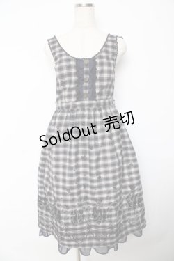 画像1: axes femme / チェックワンピース  紺 Y-25-10-18-163-AX-OP-SZ-ZY