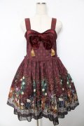 axes femme kawaii / キャロルナイトワンピース M ワイン Y-25-10-18-168-AX-OP-SZ-ZY