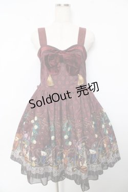 画像1: axes femme kawaii / キャロルナイトワンピース M ワイン Y-25-10-18-168-AX-OP-SZ-ZY