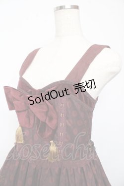 画像3: axes femme kawaii / キャロルナイトワンピース M ワイン Y-25-10-18-168-AX-OP-SZ-ZY