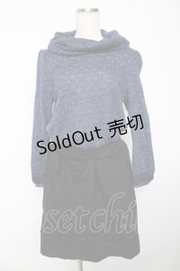 axes femme / タートルニットドッキングワンピース M 紺×黒 Y-25-10-18-173-AX-OP-SZ-ZI